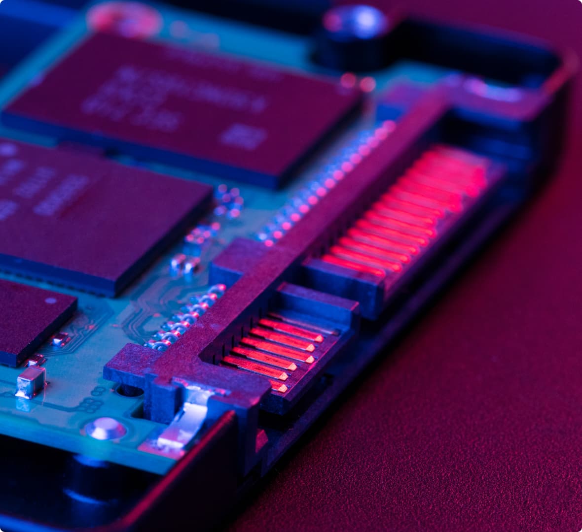 A close-up of an electronic module designed for IoT devices, highlighting advanced connectivity features and embedded security for remote management.