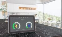 IoT smart meter connected via eSIM and iSIM for remote energy consumption monitoring.