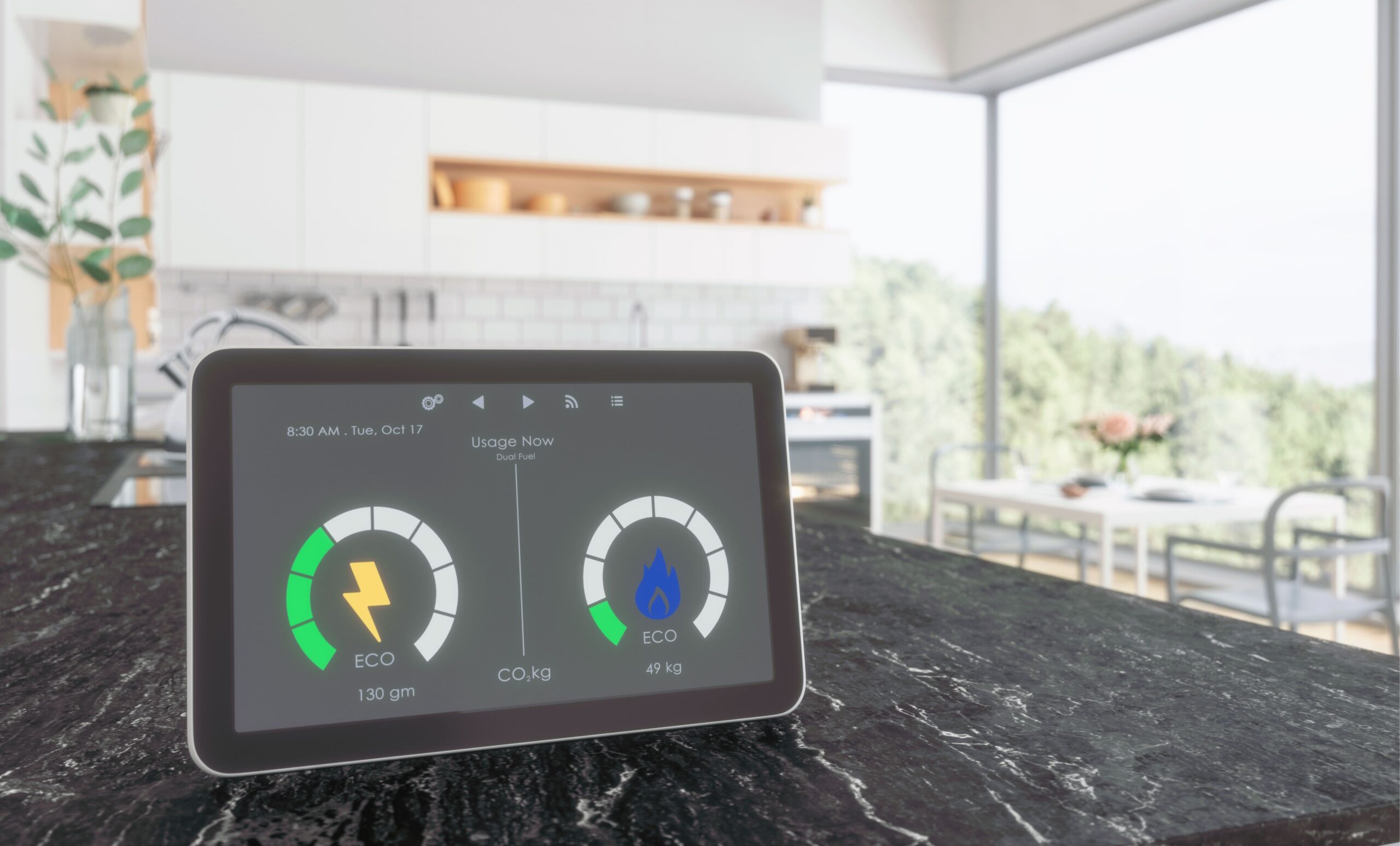 IoT smart meter connected via eSIM and iSIM for remote energy consumption monitoring.